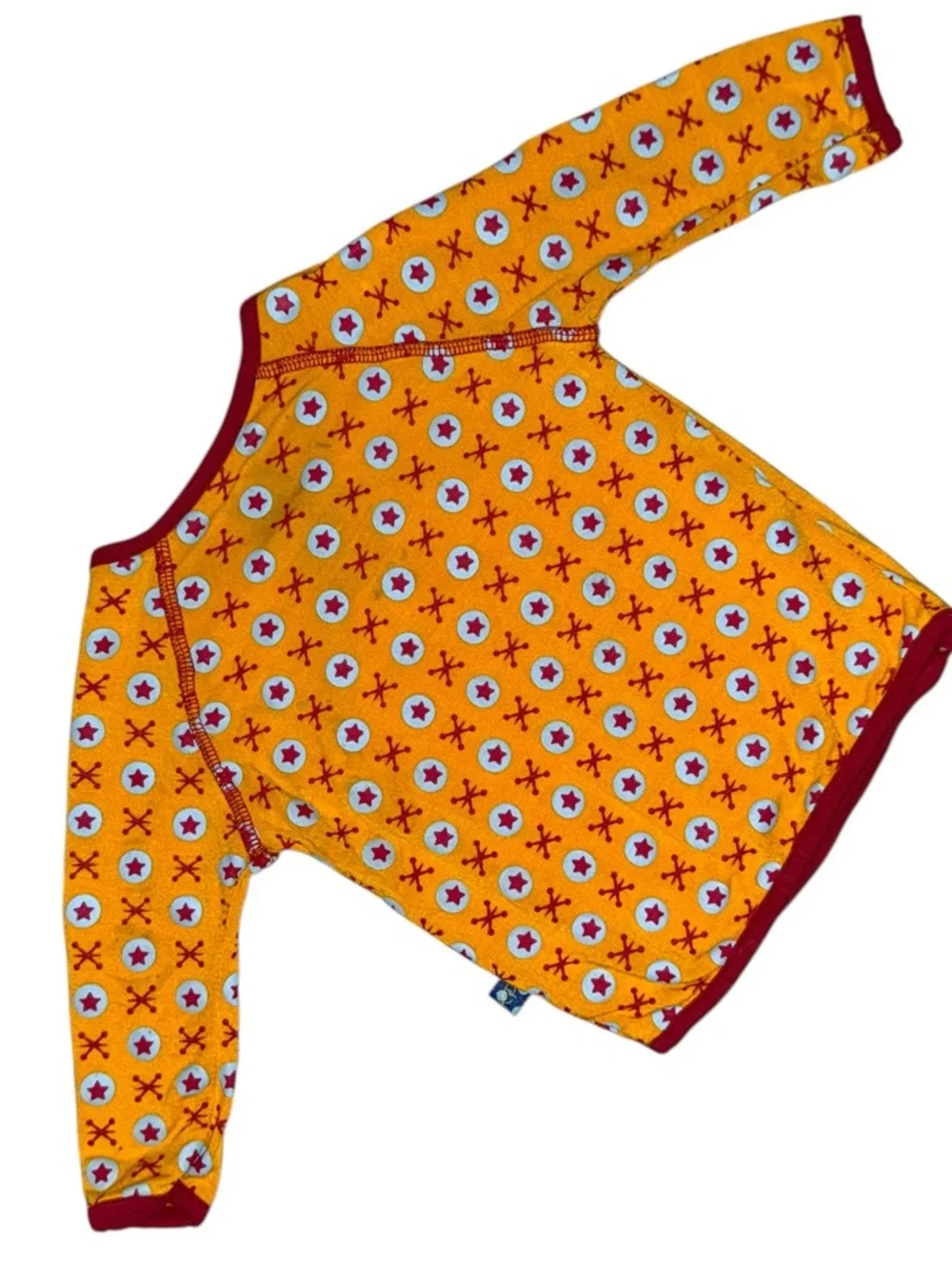 Kickee Pants Bamboo Kimono Top 3-6M Yellow Star Print Wrap Baby Shirt Soft